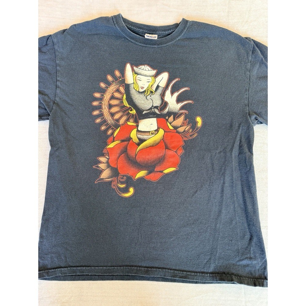 VTG Milwaukee Tattoo Convention 2010 T-Shirt — Pin-Up Graphic Lg Black Tee